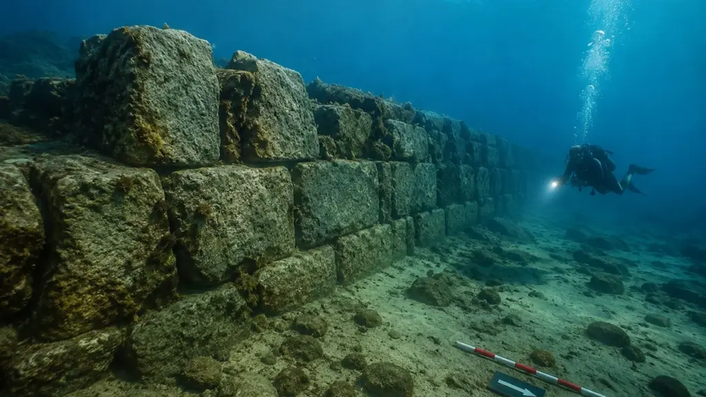 Gigantisk 7.000 år gammel mur funnet under havet utenfor Bretagne