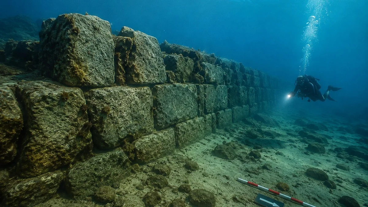 Gigantisk 7.000 år gammel mur funnet under havet utenfor Bretagne