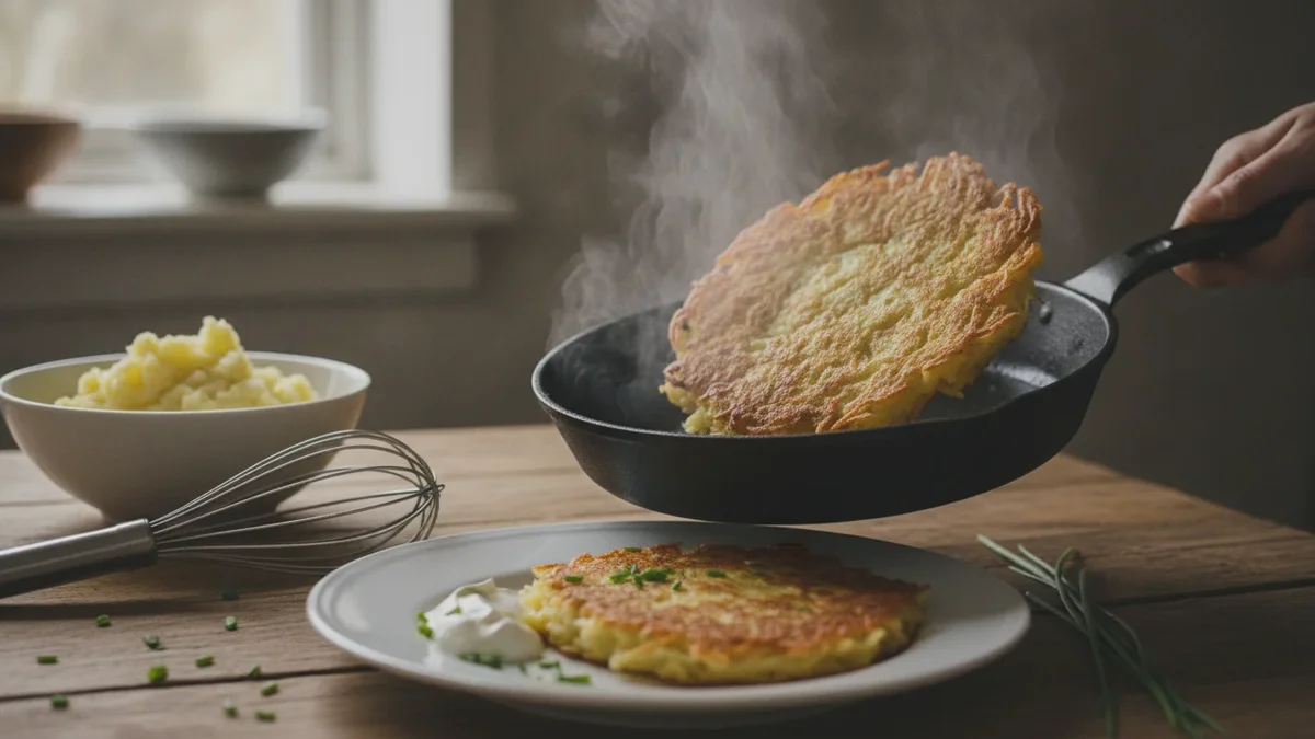 Kartoffelpannekaker parmentier: Et smart triks for lynrask lunsj