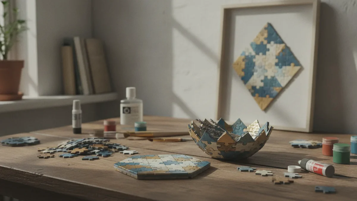 Slik gjør du gamle puzzlebrikker om til vakkert boligtilbehør