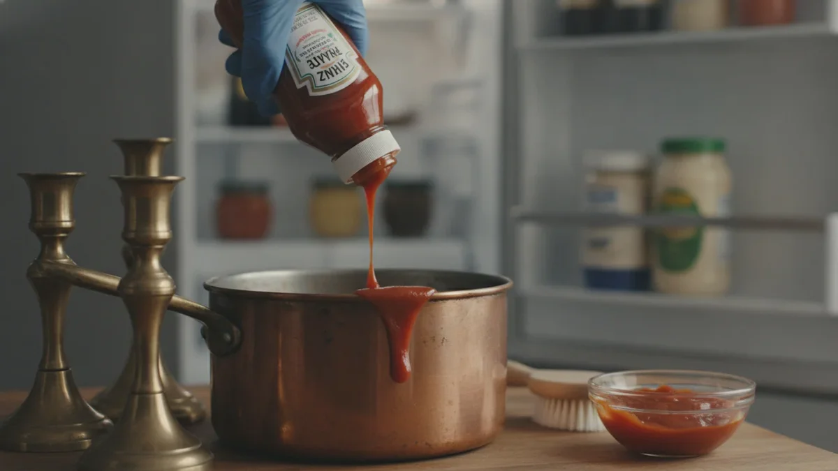 Slutt å skrubbe metall: ketchup fra kjøleskapet gjør underverker